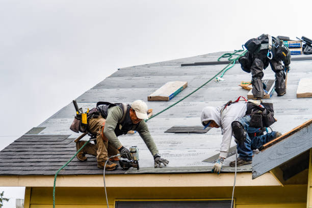 Professional Roofing technician working in Surry, VA
